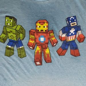 Marvel Minecraft crossover Graphic-T